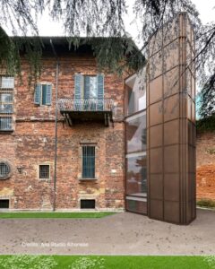 Vista esterna di Cascina Lorenteggio prima del restauro